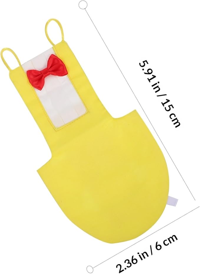 LIOOBO Bird Diaper for Parrots and Small Birds Breathable Cotton Material Washable Yellow M Size Creative Pet Supply and Incontinence Protection