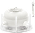 Kitten Bottle Feeding Kit, Puppy Feeders for Multiple Puppies with Support Base,Smooth Flow Nursing Nipple for Puppies,Ideal Replacement for Puppy Feeder,400ml Capacity(White)