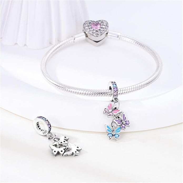 925 Sterling Silver Charm For Bracelets Animals Pets Insects Butterflie Cat Dog Charms Bead For Women Jewelry Gifts