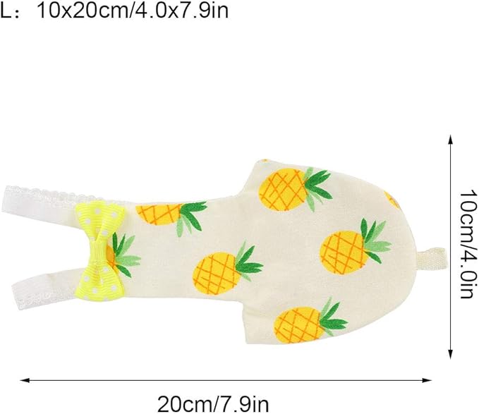 HEEPDD Pet Bird Cute Diaper, Bird Diaper for Parrots, Pigeons, and Other Birds - Convenient for Indoor and Outdoor Use Pet Cute, Soft Cotton Reusable Nan Supplies (L Fruit)