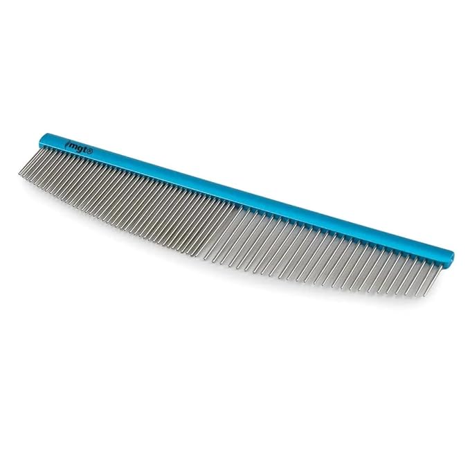 Dog and Cat Grooming Combs Contour Custom Coat Fur Finishing Shape Fluff Style and Primp (7.5 inch Halfmoon Comb)