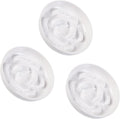 Melamine Slow Feeder Cat Bowls - Set of 3 Cat Food Dishes - Fun Maze Design for Slow Feeding - Dishwasher Safe - White × 3