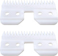 Upgraded 2pcs Clipper Ceramic Blade - Pet Dog Cat Grooming Clipper Replacement Blades, for A5 Trimmer Series, for Andis 18 Teeth Detachable Ceramic Blade Part, for Wahl KM2 KM5 KM10