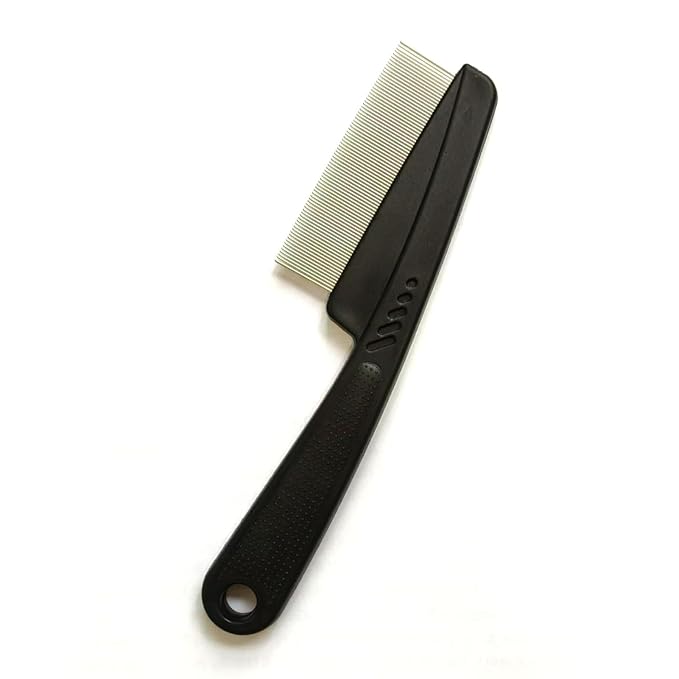 KEAIYYJ- Flea Comb for Cats Dogs Tick Brush Fine Tooth 3 Pack (Black)