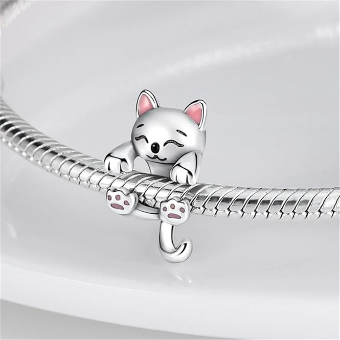 925 Sterling Silver Charm For Bracelets Animals Pets Insects Butterflie Cat Dog Charms Bead For Women Jewelry Gifts