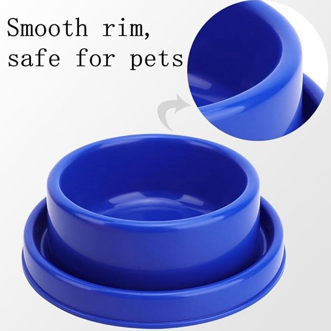 Ants Away Dog Bowl Cat Puppy Food Bowls Round No Spill Eating Feeder for Small Animals Yellow M