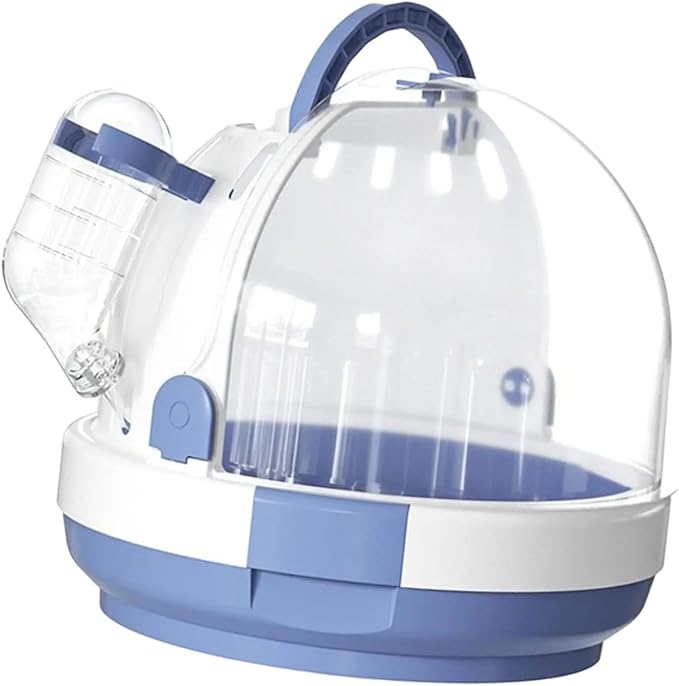 Gralara Parrot Travel Cage Bird Cage,Breathable,Portable,Hamster Carrier Cage,Small Animal Carry Case for Lovebirds Hedgehog Travel, Blue