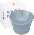 Elevated Cat Bowls for Water – Raised Bowl for Indoor Cats – Whisker Fatigue Shallow Cat Dishes – Vet-Recommended Height, Modern Pedestal Design – Non-Slip & Dishwasher-Safe – 8 oz, Powder Blue