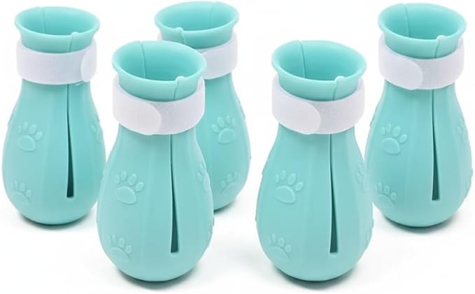 4 Pcs Cat Mittens to Prevent Scratching, Silicone Cat Paw Covers for Bathing & Grooming, Adjustable Anti-Scratch Booties