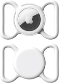 Waterproof Airtag Holder for Dog Collar, Soft Full-Body Protective Airtag Holder for Dog & Cat Collars, Ultra-Durable, Easy Installation, Lightweight Clear Airtag Case (White, Large)