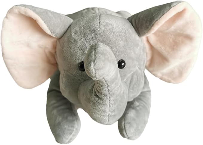 HonourHope Dog Heartbeat Toy for Anxiety Relief, Soft Plush Toy Pet Calming Puppy Behavioral Training Aid Pet Companion Pillow for Puppy Dog Cat Kitty - Elephant