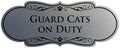Designer Paws, Guard Cats on Duty (Brushed Silver) - Large