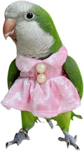 Bird Costume Bird Diaper Flight Suit Parrot Velvet Fleece Skirt Clothes Cosplay Photo Prop for Conure Lovebird Parakeet Cockatiel Macaw Small Animals Apparel (Pink,X-Small)