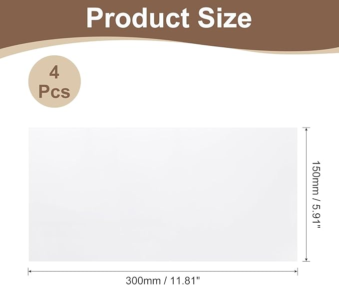 uxcell Anti Scratch Furniture Protector, 4 Sheets 12" x 6" Single-Sided Sticky Couch Protector from Cat Claws, Clear Protectors from Cats Scratching for Sofa Corners, Walls, Doors