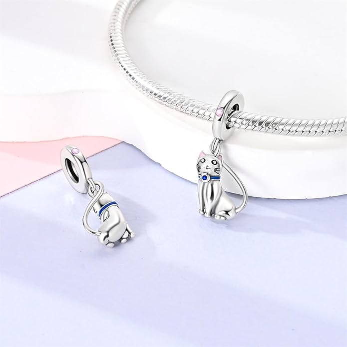 925 Sterling Silver Charm For Bracelets Animals Pets Insects Butterflie Cat Dog Charms Bead For Women Jewelry Gifts