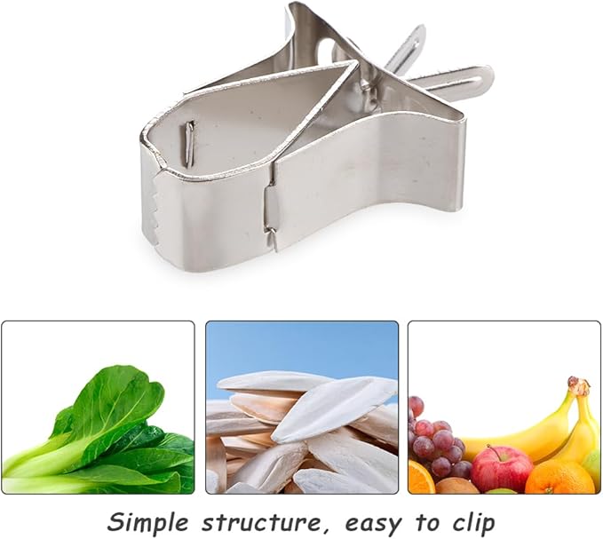 6 Pcs Bird Food Holder Parrot Cage Seed Feeder Stainless Steel Vegetable Fruit Clip for Bird Cockatiel Parrot Hamster