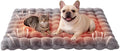 Self-Warming Cat Bed, Plush Faux Fur Pet Bed Mat with Anti-Slip Bottom, Ultra Soft Heated Bed for Cats & Medium Dogs, Cozy Fluffy Pad for Couch & Crate, Machine Washable, 27x20 Inch Grey
