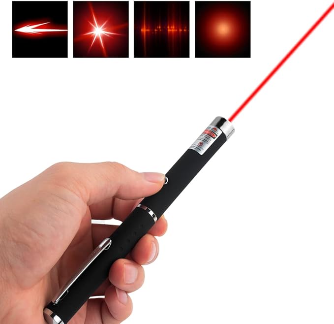 3 Pcs Laser Pointer for Cats Dogs Cats Laser Pointer Pet Interactive Toys Laser Presentation Remotes Red Green Purple Light (3 PCS Pack Color Mixed, Without Battery)