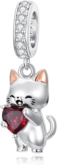 SIMONLY Animal Charms for Bracelets 925 Sterling Silver Highland Cow/Axolotl/Dragon/Dog/Cat Charms Animal Beads for Jewelry Making for Women Christmas Mothers Day Gifts