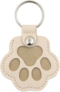Pet Memorial Keychain Leather Cat Claw Keychain Pet Hair Keepsake Box Cherished Memories Gifts for Pet Lovers (Beige)
