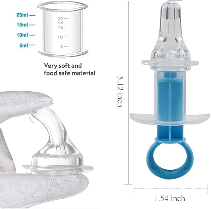 2Pcs Blue Pet Medicine Feeder Liquid Oral Syringe Milk Nursing Bottles Syringe Soft Tip Plastic Pet Medical Feeding Tool for Dog Puppy Cat, Kitten Nursing Supplies