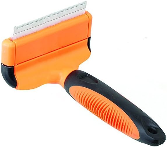 Fur Master De Shedding Tool,Pet Grooming Tool & Pet Grooming Brush Rake - for Small, Medium & Large Dogs + Cats, with Short to Long Hair. Dramatically Reduces Shedding, 76 mm (3" Blade) Stainless