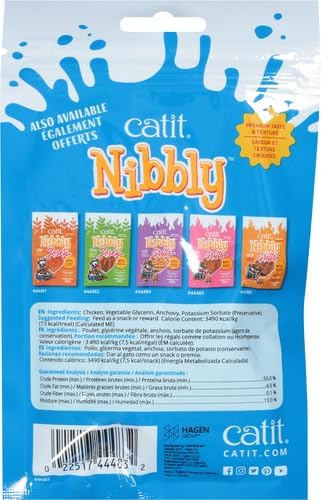Catit Nibbly Wraps, Grain-Free Cat Treat, Chicken & Fish Recipe, 1.06 oz.