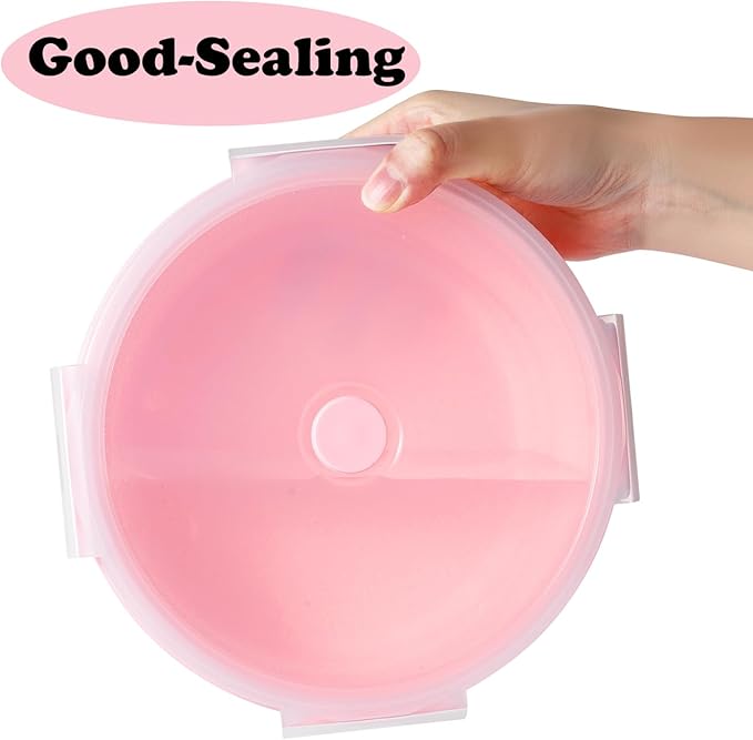 Collapsible Dog Bowls with Lids, 2 Pack Portable Travel Dog Bowls for Small Medium Large Dogs, Silicone Foldable Outdoor Dog Cat Food Water Bowls for Camping Hiking Road Trip, Pink 27 oz