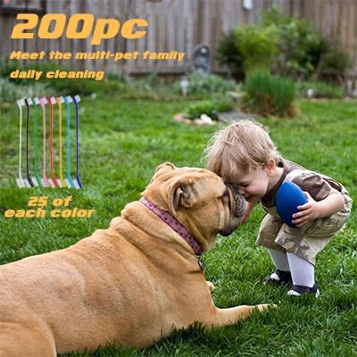 20 Pcs Dog Toothbrush Bulk - 8 Colors Dual Headed Dental Brushes Puppy Tooth Brushing Kit - Long Handle Dog Tooth Brush for Large Small Dogs Cats and Most Pets Teeth Cleaning Dental Care Supplies
