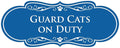 Designer Paws, Guard Cats on Duty (Blue) - Large