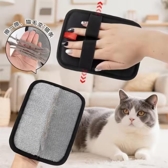 Electrostatic Pet Hair Removal Glove for Dogs and Cats 2 Pack Reusable Pet Hair Remover Tool for Bed Carpets Cloth Couch Car Seats Mitts with Strong Grip Magic Brush Pet Hair Fur Removal Gloves