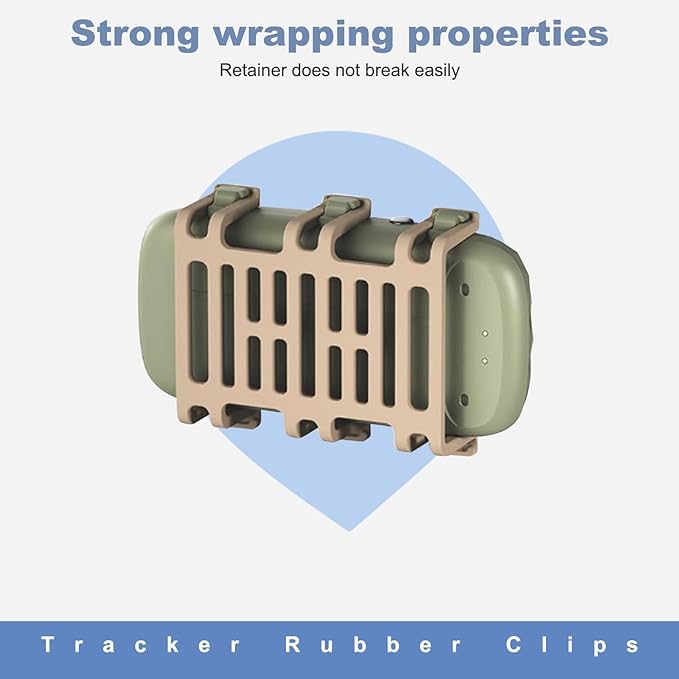 Rubber Attachment Clips for Pet Location Trackers Compatible with Tractive XL GPS Tracker & Health Monitoring for Dogs Replacement Holder Collar Clip
