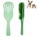 Soft Bristle Puppy Brush - Gentle Grooming Brush for Small Dogs & Puppies - Effective Hair Remover for Tangles & Shedding (Green)