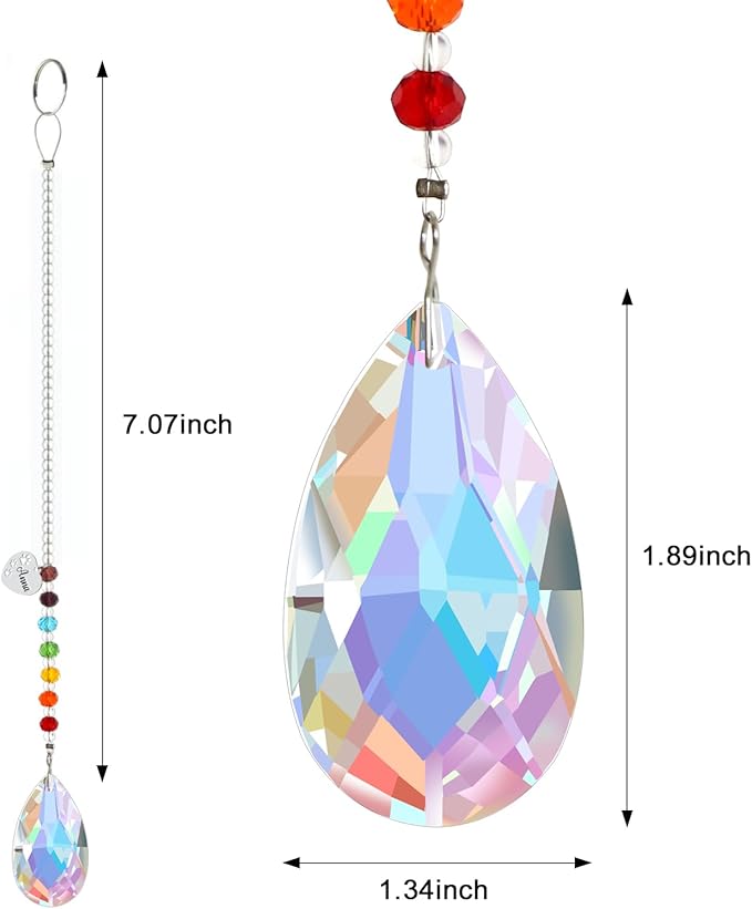free-space Rainbow Bridge Pets Personalized Crystal Light Catcher Cat/Dog Keepsake Pet Loss Sympathy Gift (Water Drop 1)