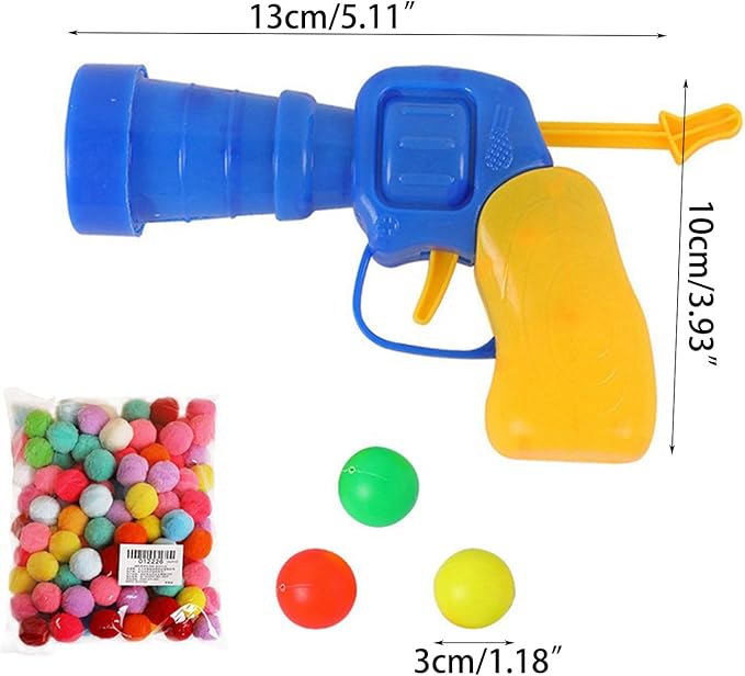 Set of 100 Quiet Toy for Cat Training Pompoms Pet Exercising Supplies Colorful Pompoms Chasing Noiseless Cat Pompoms