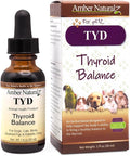 Amber NaturalZ TYD Thyroid Balance Herbal Supplement for Dogs, Cats, Birds, Guinea Pigs, and Rabbits | Herbal Pet Supplement for Thyroid Health | 1 Fluid Ounce Glass Bottle | Manufactured in The USA