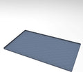 URMONA Large Dog Food Mat, 25" x 22" Pet Food Mat, Waterproof Dog Cat Food Mat with Raised Edges, Silicone Pet Food Mat, Dog Accessories, Prevents Food Spills, Protects Floors（Dark Gray）