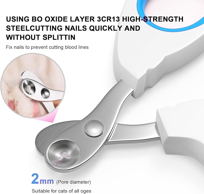 Aogeili Cat Specific Nail Clipper, Avoiding Excessive Cutting, Suitable for Beginners. It Can Also be Used for Small Animals Such as Birds, Hamsters, Rabbits, Hedgehogs, Ferrets, Guinea Pigs, Etc.