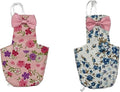 2 PCS Bird Diapers Pink&Blue Pattern Washable Reusable Parrots Nappy for Budgie Parakeet Cockatiel