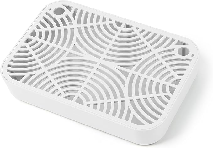 Cat Litter Box Ramp, Litter Box Step Mat with Filter Function for Self-Cleaning Cat Litter Box, Easy to Clean, Cats Pedal Step Stool Ideal for Kitten & Elderly Cats (White)