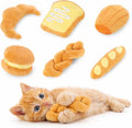 Distaratie Catnip Toys for Cats, Catnip Chew Bite Resistant Cat Toys for Teeth Cleaning & Boredom Relief, Interactive Cat Chew Toys, Set of 6