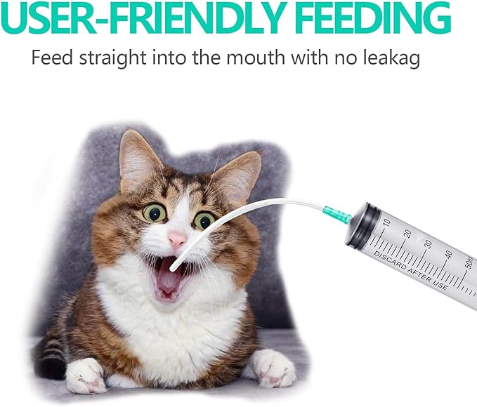 9-Piece Puppy Tube Feeding Kit – Includes 5 Feeding Tubes, 3 Syringes (10ml, 30ml, 60ml) & 1 Bulb Syringe – Ideal for Small Pets, Kittens, Lambs & Whelping Care