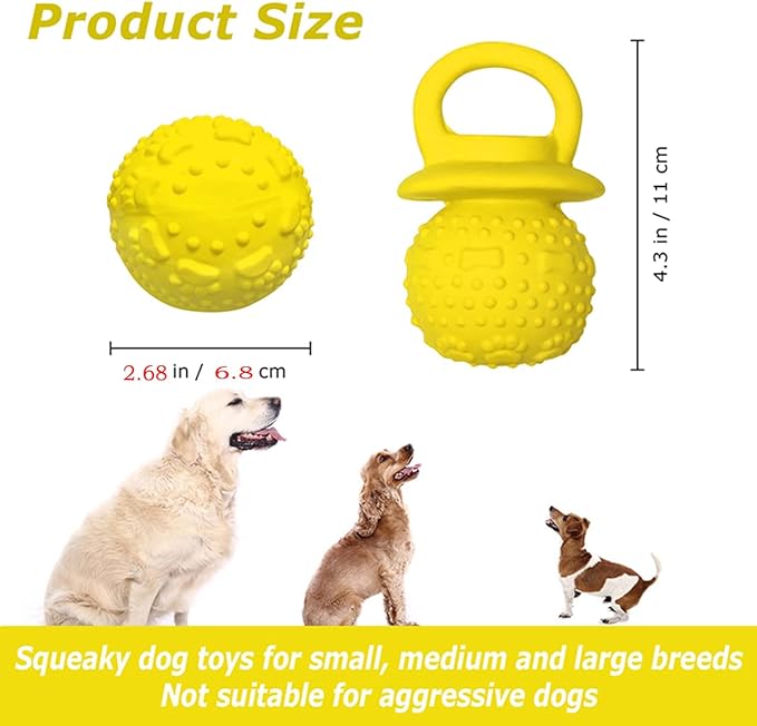 Latex Chew Dog Toys, Novelty Squeaky Pacifier Dog Toys for Teething Puppies, Mild Chewing Small, Medium, Large Dogs, Pet Dogs Supplies Newborn Puppy Gift