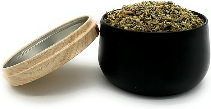 munchiecat Feline Fantasy, Silvervine: USDA Certified Organic American Catnip w Silvervine Matatabi in Modern Matte Black Catnip Tin - A Purrfect Treat for Your Feline (Silvervine Fantasy Tin)