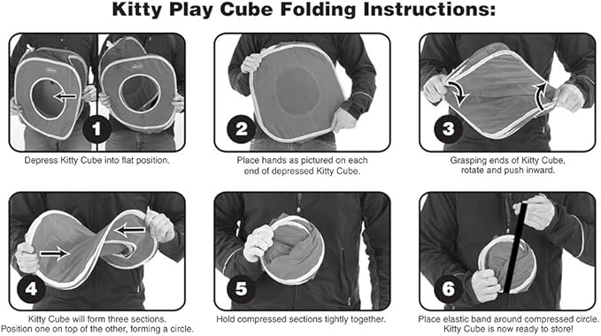 Kitty City Safari Jungle Collapsible Cat Toy Collection, Cube (Pack of 4)
