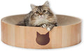 Necoichi Cat Scratcher Bowl for Indoor Cats - Cat Scratching Lounger with Reversible Usability and Extra Comfort for Lounge, Cardboard Bed Couch / (XL, Oak)