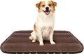 Dog Bed Mat, Reversible Dog Crate Pad with Washable Kennel Mat and Soft Foam, Flat Pet Bed for Dogs & Cats, for Crates Carriers & Travel (Dark Brown, 28" L*16" W*1.5" Th)