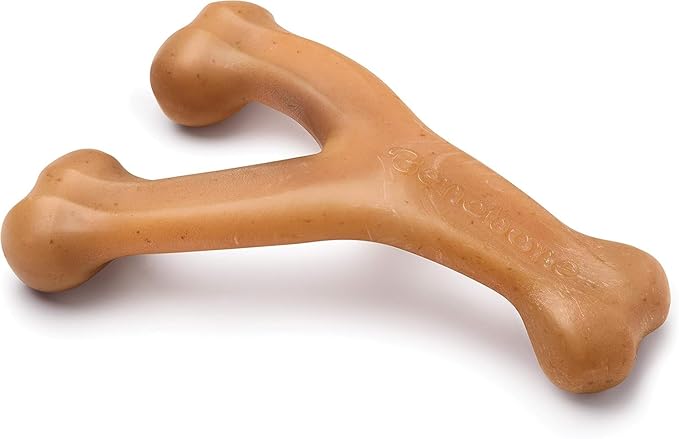 Benebone Wishbone Durable Dog Chew Toy for Aggressive Chewers, Made in USA, Large, Real Chicken Flavor