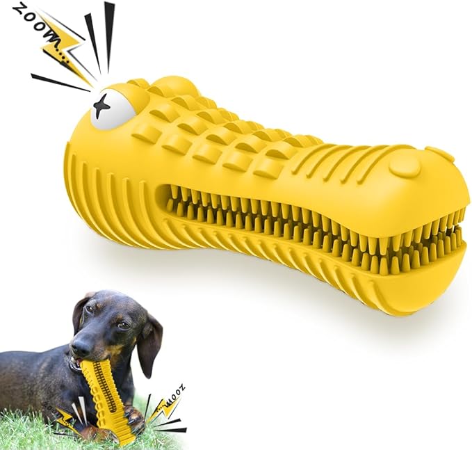 Dog Toys for Aggressive Chewers Large Medium Breed, Indestructible Dog Chew Toys, Squeaky Interactive Tough Extremely Durable, Dogs Toothbrush Toys to Keep Them Busy