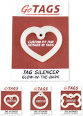 GoTags Dog Tag Silencers, Glow in The Dark Silencer to Quiet Noisy Pet Tags